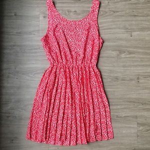 Open back pleated dress